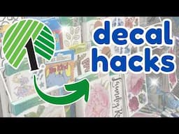 GENIUS Dollar Tree DIY HACKS Using DECALS | Spring DIY Decor