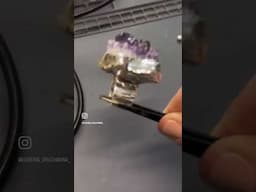 Making an amethyst ring - fulfilling orders #amethyst #soldering #jewelrysoldering