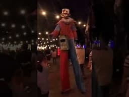 Stilt walking Clown in Lakeshore Pampanga, namamangha mga Bata sa Tangkad nya. #stiltwalker #short