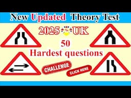 New updated theory test 2025 uk | 50 hardest questions