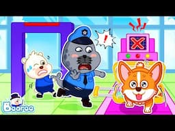 Oh No, Bearee's Puppy Hiding in Suitcases at the Airport | Pets Cartoon for Kids | Bearee Kids Show