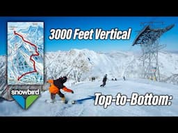 Snowboarding Top To Bottom - Snowbird Resort Utah Dec 2024