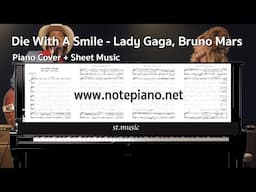 [โน้ตเปียโน] Die With A Smile - Lady Gaga, Bruno Mars