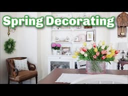 Spring Decorating // Spring Dining Room Decor // Vintage Cottage Style