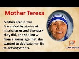 Learn English Through Story 🔥 Mother Teresa 🔥 English Listening Practices