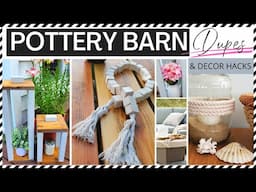 POTTERY BARN DUPES & High End DECOR HACKS - Outdoor rustic Lantern, Garland & Coastal Candle Holder