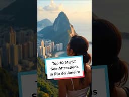 Top 10 MUST SEE attractions in Rio de Janeiro Brazil #shorts #riodejaneiro #brazil