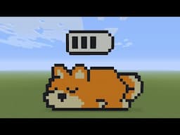 Minecraft Pixel Art - Low Battery Corgi