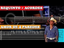 Tutorial | Amor de 4 paredes | Ariel Camacho | Requinto | Acordes | TABS