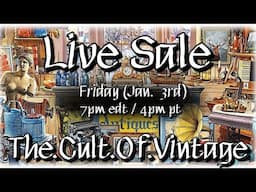 Antique & Vintage Live Sale (Books, Toys, Pottery, Glass)