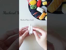 Crochet Mackerel Nigiri Sushi | Amigurumi Tutorial | SpringDay DIY #crochet #crochetkeychain