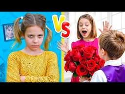 Rich vs Poor Girl and story about diversity - Funny challenges for kids