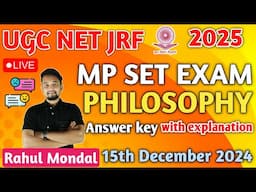 The Philosophy Behind the Grade: MP SET Exam 2024 Answer Analysis