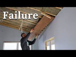 Starting to Hang Ceiling Boards....Alone // 1930's farmhouse Renovation Ep 79