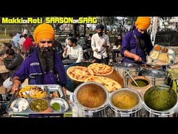 Nihang Baba Ji Da Punjabi Dhaba | Makki Ki Roti Sarson Ka Saag | Punjabi Indian Street Food