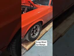 Scrap Wood Car  Ramps #automobile #garage #car #mechanic #mustang