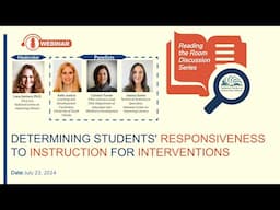 Determining Students' Responsiveness to Instruction for Interventions