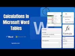 How to Perform Basic Calculations in Microsoft Word Tables