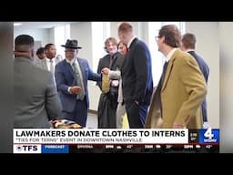 Lawmakers donate clothes to interns