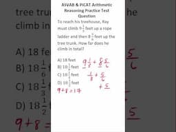 ASVAB/PiCAT Arithmetic Reasoning Test Q: Adding Mixed Numbers #acetheasvab w/ #grammarhero