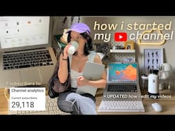 how to start a youtube channel 🎧 UPDATED how i edit, tips and tricks (ft. filmora)