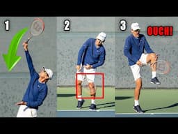 Why Do You Keep Hitting Your Leg On Your Serve? | Tennis Serve Lesson