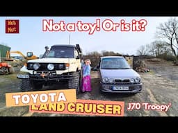 It's big! Icelandic-spec Toyota Land Cruiser Troop Carrier on tiny mid-Wales lanes!