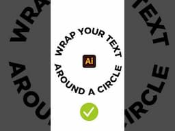 How to Wrap Text Around a Circle in Adobe Illustrator #illustrator #shorts