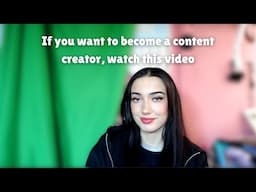 If you want to become a content creator, watch this video