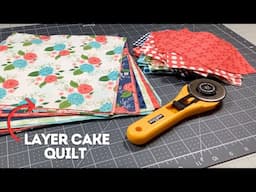 One Layer Cake + Two Fabrics = an Eye-Catching Quilt