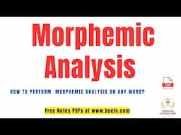 Morphemic Analysis | How to perform #MorphemicAnalysis of Words | Morphemic Analysis in Urdu/ Hindi