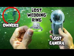 Searching Underwater For A Diamond Wedding Ring And YouTuber's 360 Camera (SHOCKED Owners!)