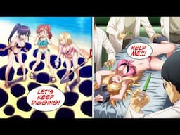 I went on an overseas trip with friends and found mysterious holes in the sandy beach... [Manga Dub]