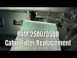 RAM 2500/3500 5th Generation - Cabin Air Filter Replacement