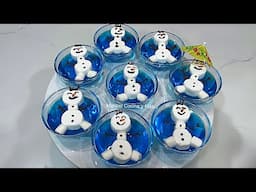 GELATINAS NAVIDEÑAS DE SNOWMAN ☃️ FÁCIL DE HACER RIQUÍSIMAS😋