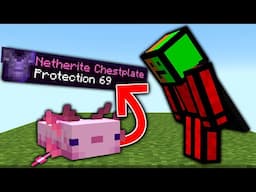 Minecraft, But Axolotls Drop OP Items...