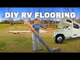 We Have ONE Chance! DIY RV Vinyl Sheet Flooring