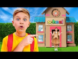 Cardboard SCHOOL Adventure for kids | Exciting Cardboard Stories for kids