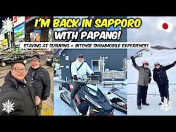 I'm back in Sapporo!🇯🇵 Airport, Train to City, + Intense Snowmobile Experience! ❄️🌨️