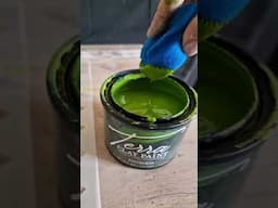 A pop of colour can go a long way! #stencil #paintedfurniture #diy #greenpaint #dixiebelle #painting