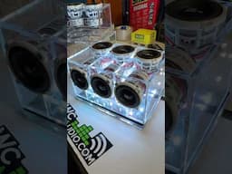 Six 2” Mini-Subs in a mini clear acrylic ported enclosure 🔊