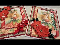 Christmas Grinch, Santa, Fairy and Reindeer Single Fold Cards