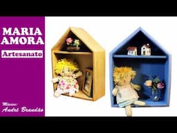 FAÇA ESTE LINDO Nicho Casinha Para Quartos de Bebê - FEITO COM PAPELÃO - DIY HOW TO MAKE KIDS DECOR