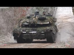 Kampfpanzer Leopard 2 brechen durch- 3./PzLehrBtl 93