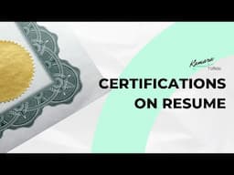 HOW TO EASILY LIST CERTIFICATIONS ON YOUR RESUME (WITH EXAMPLES)