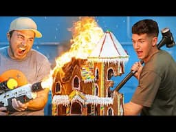 Engineer vs Pro Chef- Extreme Gingerbread House Contest