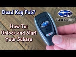 SUBARU - How to Start Car with Dead Battery in Smart Key Fob -  Outback / Forester / Impreza, Legacy