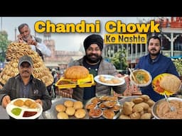 Best Breakfast in Chandni Chowk , Delhi | Chole Kulcha , Bathure chole , Bedmi Poori , Nagori Shot