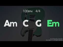 Carefree Rock Guitar Backing Track A Minor Am