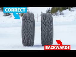 What Happens if You Mount A Snow Tire BACKWARDS?